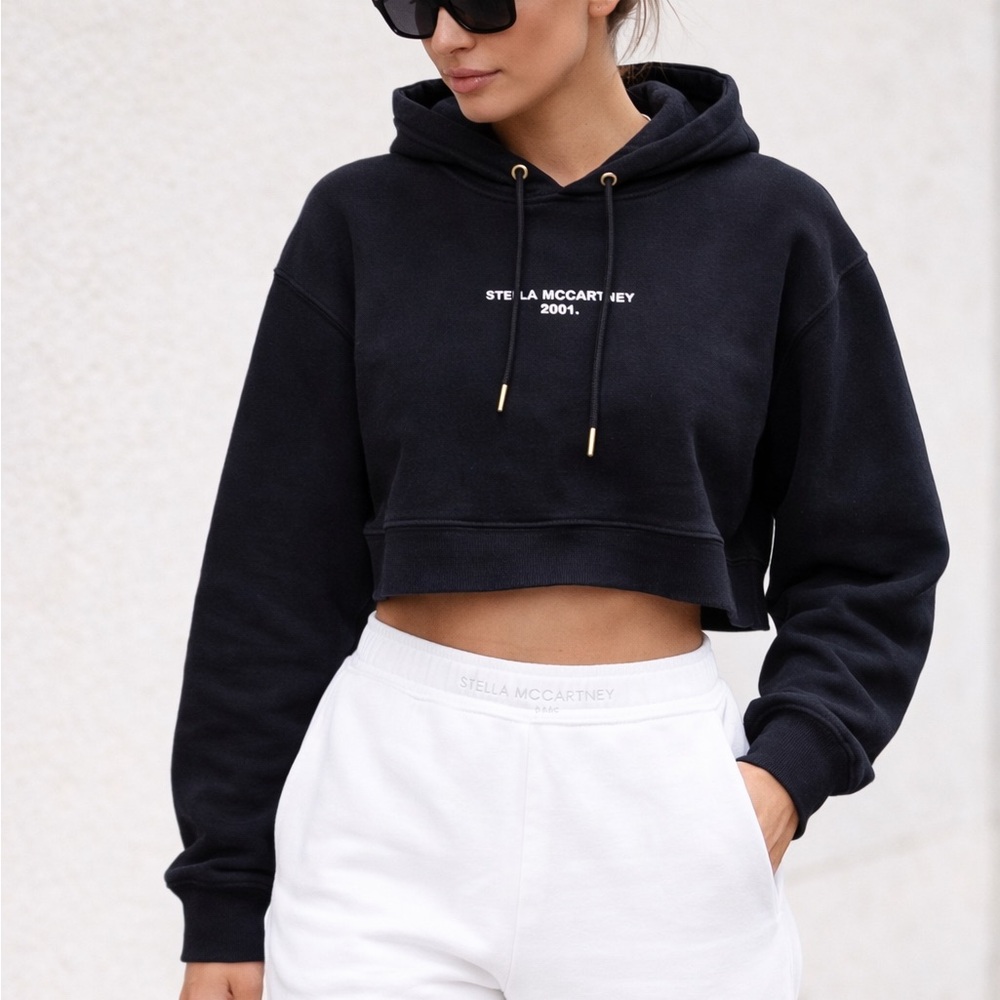 Stella McCartney Black Cropped Sweatshirt